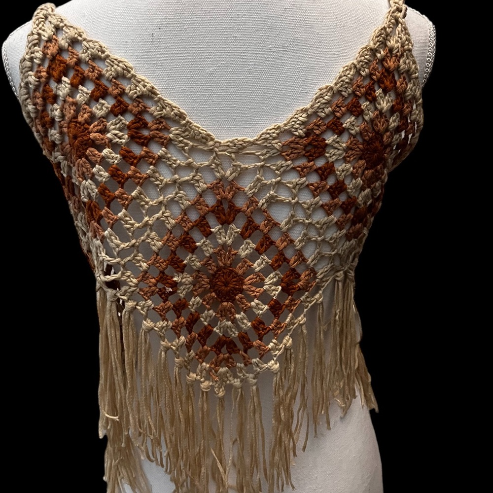 Coachella Boho Crocheted Vest / Bikini Top